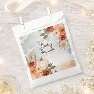 Ein kleiner Pumpkin Floral Girl Babydusche Geschenktütchen
