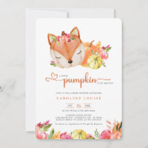 Ein kleiner Pumpkin Fox ist auf dem Weg Baby Dusch