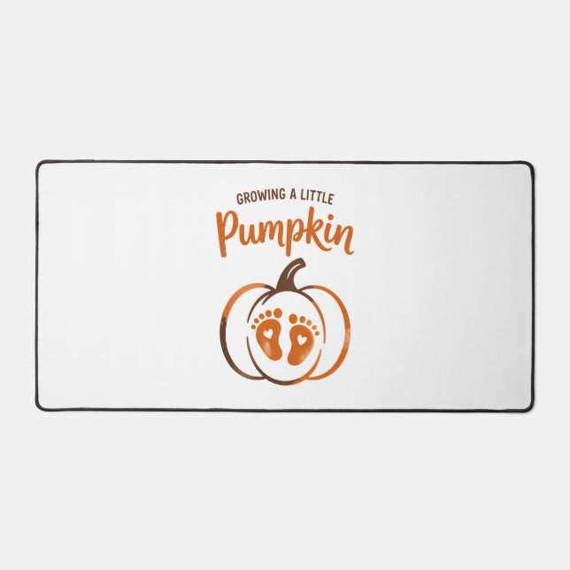 Ein kleiner Pumpkin-Funny Fall wachsen Schreibtischunterlage (Vorderseite)