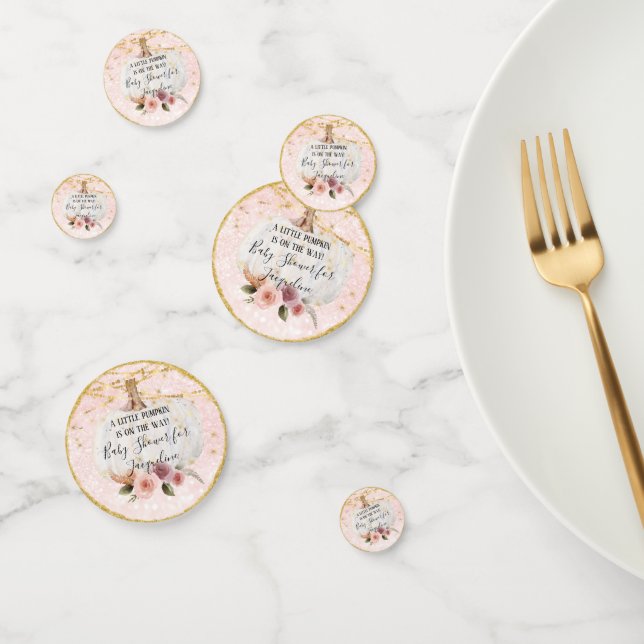 Ein kleiner Pumpkin Gold Glitzer Pink Blume Confet Konfetti (Gruppe)