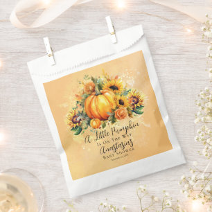 Ein kleiner Pumpkin   Sonnenblumen Herbstdusche Geschenktütchen