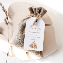 Ein kleiner Pumpkin Teddy Bear Favor Tag Geschenkanhänger