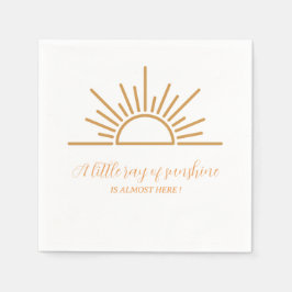 Ein kleiner Ray der Sonnenschein-Boho-Babydusche Serviette
