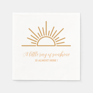 Ein kleiner Ray der Sonnenschein-Boho-Babydusche Serviette