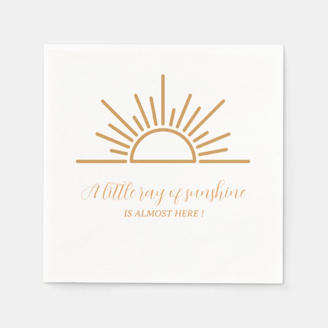 Ein kleiner Ray der Sonnenschein-Boho-Babydusche Serviette (Vorderseite)