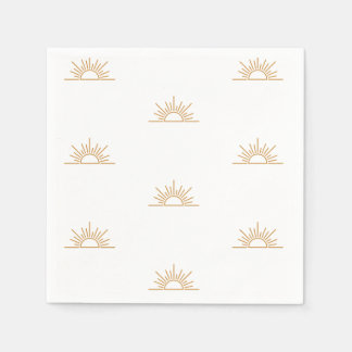 Ein kleiner Ray der Sonnenschein-Boho-Babydusche Serviette