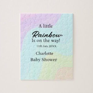 Ein kleiner Regenbogen ist auf dem Weg Baby Shower