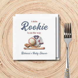 Ein kleiner Rookie auf dem Weg - Baseball Baby Dus Serviette