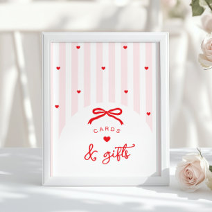 Ein kleiner Schatz Karten und Geschenke Rosa Roter Poster