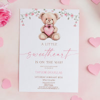 Ein kleiner Schatz Rosa Teddybär Baby Shower
