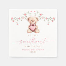 Ein kleiner Schatz Rosa Teddybär Baby Shower