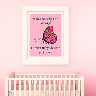 Ein kleiner Schmetterling ist auf dem Weg, Baby Du Poster