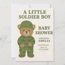Ein kleiner Soldat Junge Teddy Bear Babydusche läd