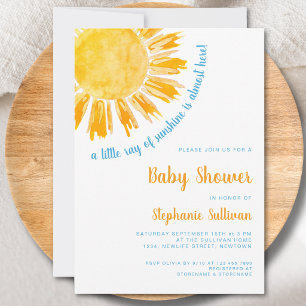 Ein kleiner Sonnenschein Jungen-Baby-Party Einladung