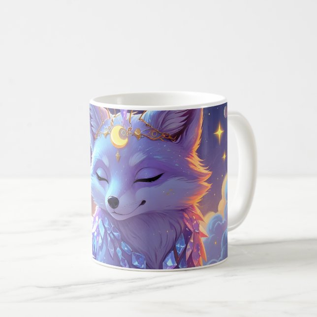 Ein kleiner Stern Flüstern Mondlicht Fuchs schläft Kaffeetasse (VorderseiteRechts)