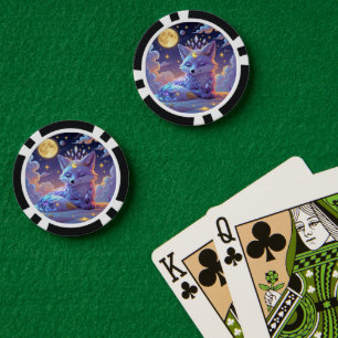 Ein kleiner Stern Flüstern Mondlicht Fuchs schläft Pokerchips
