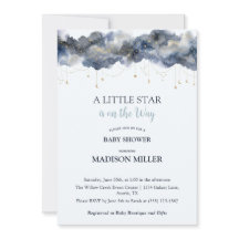 Ein kleiner Stern Himmlische Navy-Wolke Baby Showe