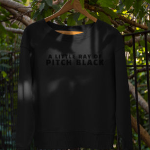 Ein kleiner Strahl pechschwarz Lustiger Minimali Sweatshirt
