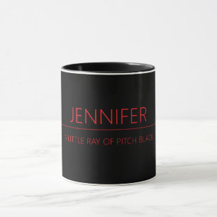 Ein kleiner Strahl pechschwarzer individueller Nam Tasse