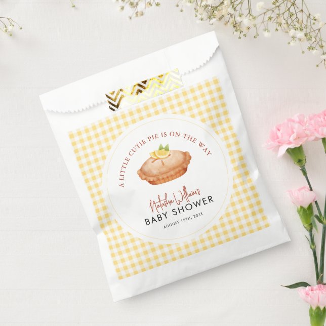Ein kleiner Süsse-Kuchen ist auf dem Weg Babydusch Geschenktütchen (Versiegelt)