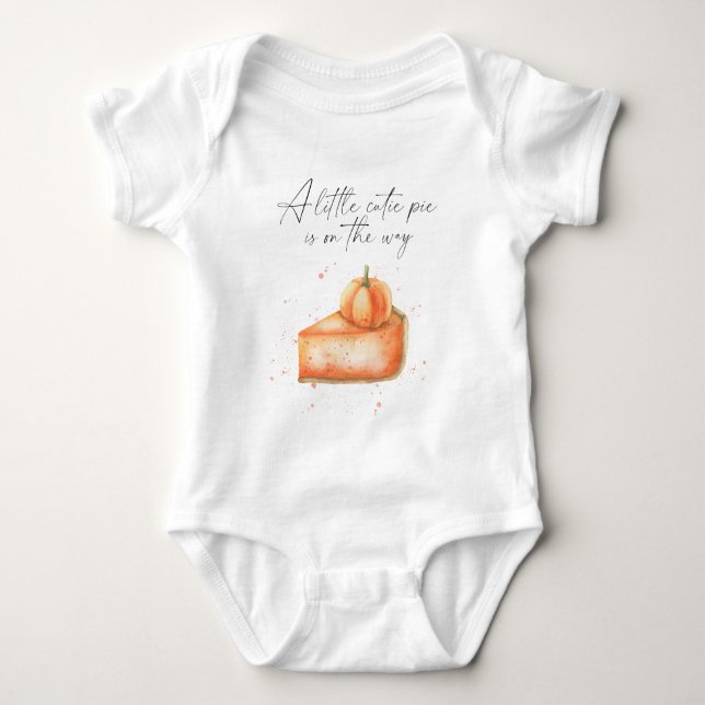 "Ein kleiner Süsse-Kuchen ist unterwegs" Babydusch Baby Strampler (Vorderseite)