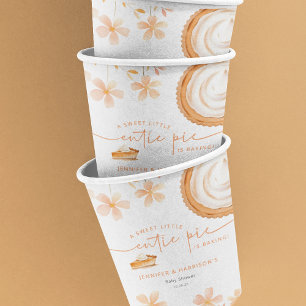 Ein kleiner süßer Pie backt   Babyparty Pappbecher