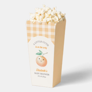 Ein kleiner Süßling Orange Gingham-Zitrus-Baby-Par Geschenkschachtel