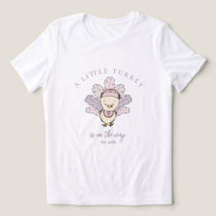 Ein kleiner Truthahn ist auf dem Weg werdende Mutt Tri-Blend Shirt