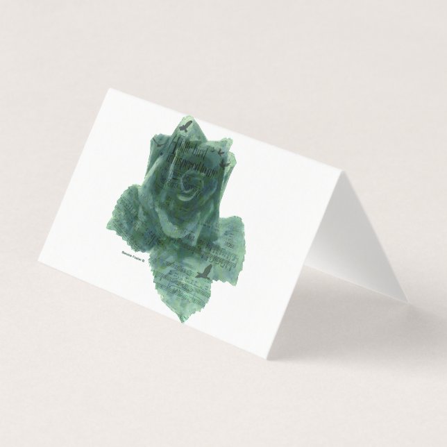 Ein kleiner Vogel erzählt mir Rose Card (Vorderseite)