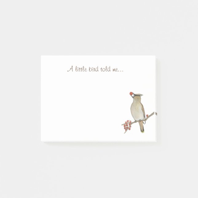 Ein kleiner Vogel erzählte mir Post-it Klebezettel (Vorderseite)