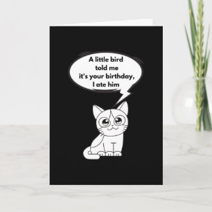 Ein kleiner Vogel sagte mir, es sei dein Geburtsta Karte