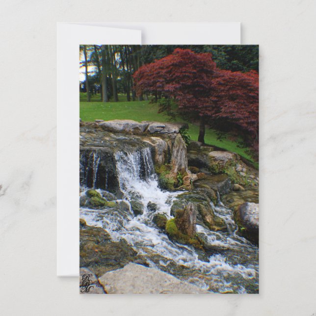 Ein kleiner Wasserfall Mitteilungskarte (Vorderseite)