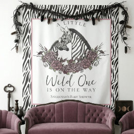 Ein Kleiner Wilder Baby-Zebra-Druck Hintergrund Wandteppich