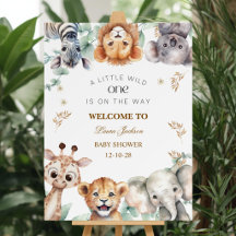 Ein kleiner Wilder Safari-Baby-Tiere Baby-Party