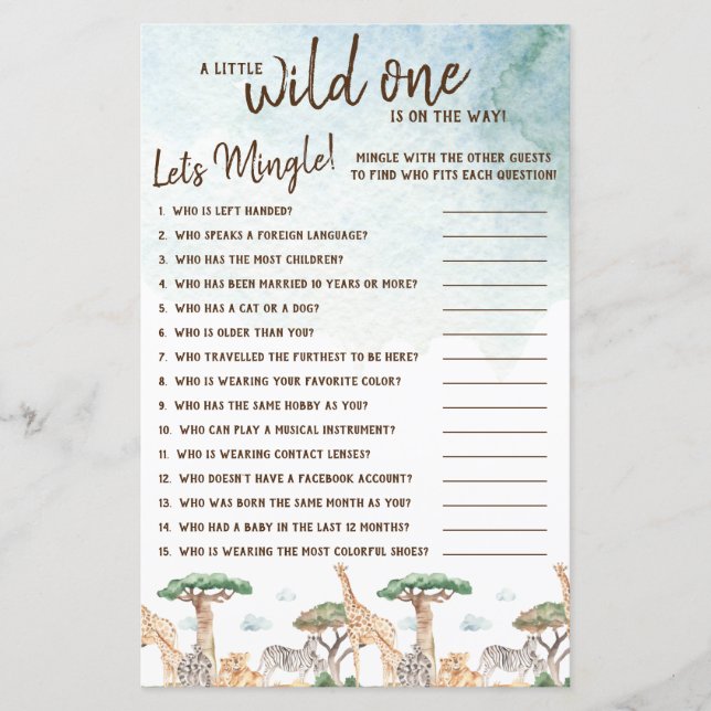 Ein kleiner Wilder soll sich mischen! Baby Shower  (Vorderseite)