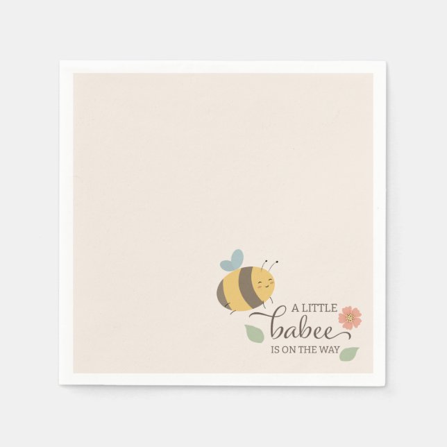 Ein kleines Baby ist unterwegs, Bienenbaby-Dusche Serviette (Vorderseite)