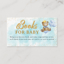 Ein kleines Bärenfürstenbuch für Baby-Dusche Begleitkarte