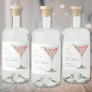 Ein kleines bisschen älterer Martini Geburtstag Alkoholflaschenetikett