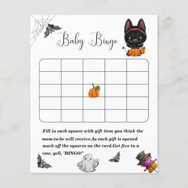 Ein kleines Boo Black Cat Baby DuschspielPaper She (Vorderseite)