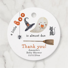 Ein kleines Boo fast fällig Danke, Baby Dusche Geschenkanhänger