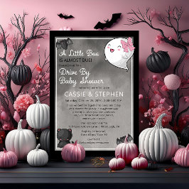 Ein kleines Boo Ghost Girl Drive mit Babydusche Einladung