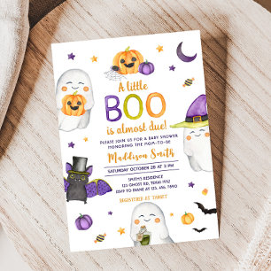 Ein kleines Boo Ghost Halloween Kinderdusche Einladung