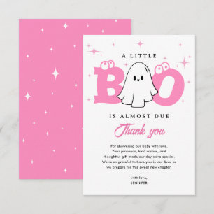 Ein kleines Boo Girl Niedlich Ghost Halloween Kind Dankeskarte