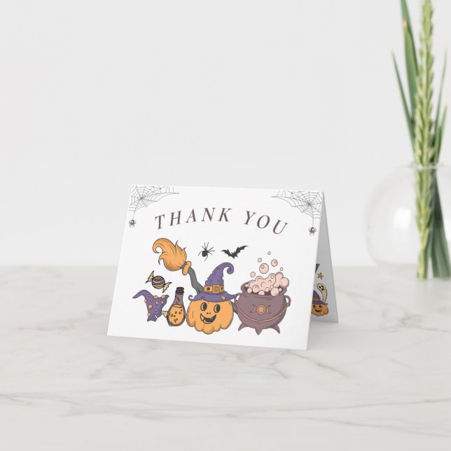 Ein kleines Boo Halloween Baby Dusche Danke (Vorderseite)