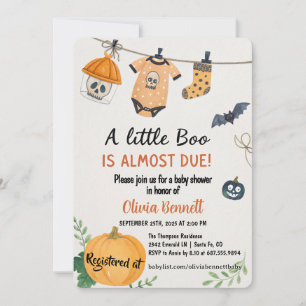 Ein kleines Boo Halloween-Baby-Empfang - Herbst-Ba Einladung