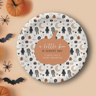 Ein kleines Boo-Halloween-Muster Baby Shower Süß Pappteller
