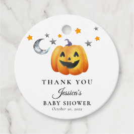Ein kleines Boo Halloween Pumpkin Baby Dusche Geschenkanhänger
