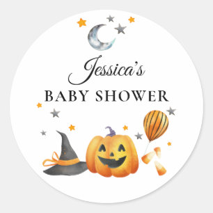 Ein kleines Boo Halloween Pumpkin Baby Duschplatz Runder Aufkleber