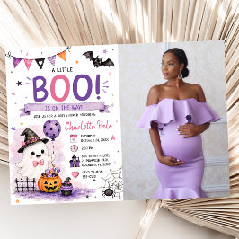 Ein kleines Boo ist auf dem Weg Baby Shower Foto Einladung