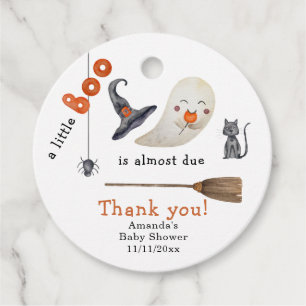 Ein kleines Boo kommt bald Danke für die Babyparty Geschenkanhänger